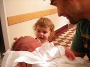 Meeting her brother