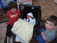 meeting their new brother